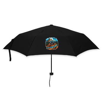 Paysage - Illustration - Parapluie standard - noir - Devant