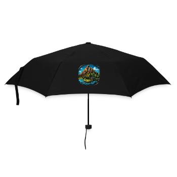 Paysage - Illustration - Parapluie standard - noir - Devant
