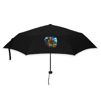 Paysage - Illustration - Parapluie standard - noir - Devant