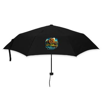 Paysage - Illustration - Parapluie standard - noir - Devant