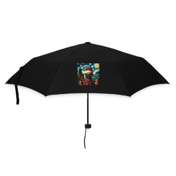 Carlin de Noël - Style Van Gogh - Parapluie standard - noir - Devant