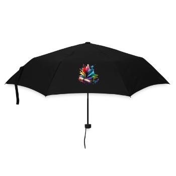 Book Reading Gift Books Reader Book Lover - Umbrella (small) - black - Front