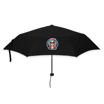 Girl Christmas Drawing - Umbrella (small) - black - Front