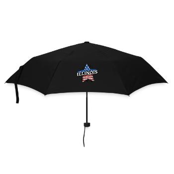 Illinois - USA - United States of America - Umbrella (small) - black - Front