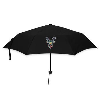 Reindeer Christmas Illustration - Umbrella (small) - black - Front