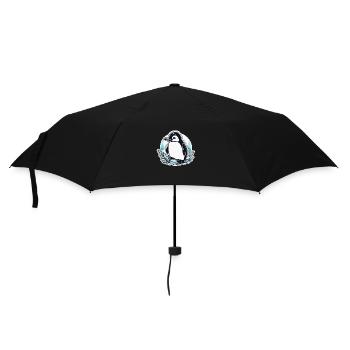 Penguin Christmas Illustration - Umbrella (small) - black - Front
