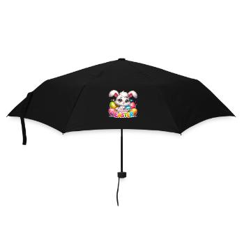 Happy Easter - Easter Bunny Illustration - Umbrella (small) - black - Front