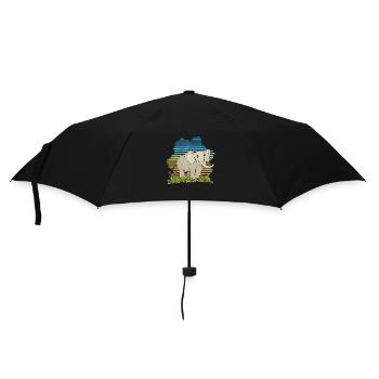 Elefant - Regenschirm (klein) - Schwarz - Vorne