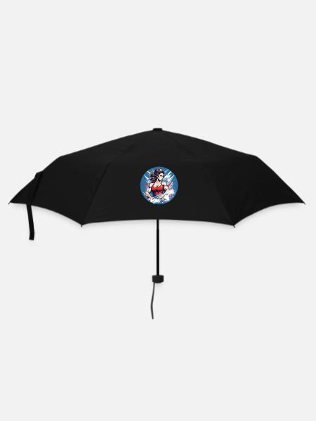 Starke Frau - Regenschirm (klein) - Schwarz