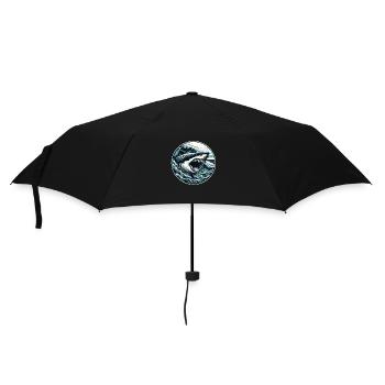 Weißer Hai - Regenschirm (klein) - Schwarz - Vorne