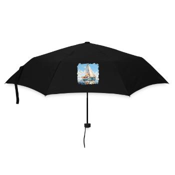 A sailing yacht is a pleasure boat - Umbrella (small) - black - Front