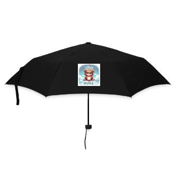 J'adore les câlins - Parapluie standard - noir - Devant