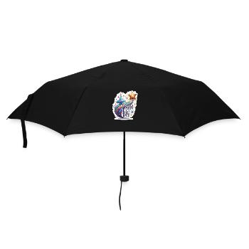 Dream Big - Sternschnuppe Illustration - Regenschirm (klein) - Schwarz - Vorne