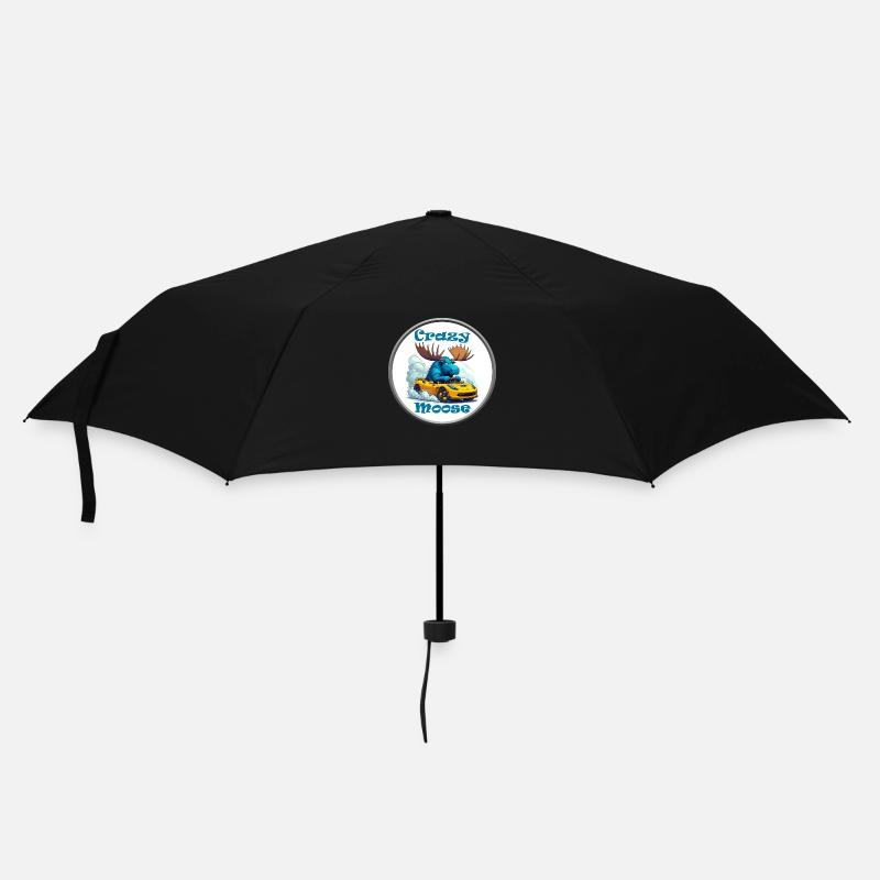 Crazy Moose Power - Regenschirm (klein) - Schwarz