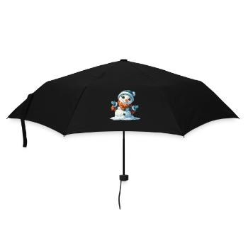 Bonhomme de neige pour les enfants - Parapluie standard - noir - Devant