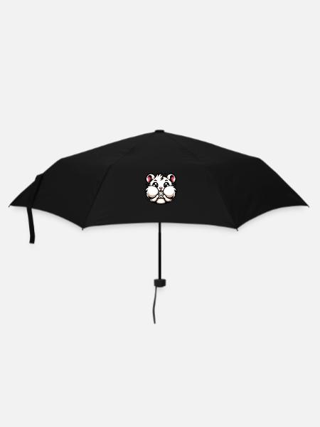 Hermann Hamsterbäckchen - Regenschirm (klein) - Schwarz