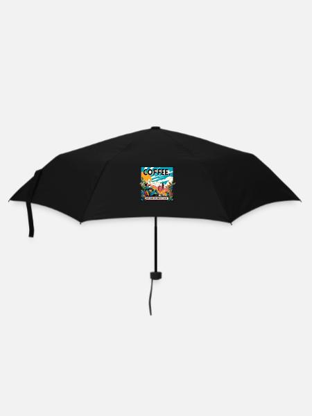 Coffee because adulting is hard - Umbrella (small) - black