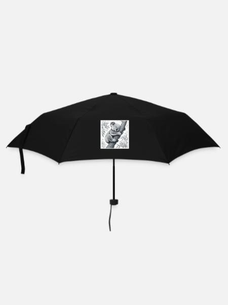 Koala Bär schläft - Regenschirm (klein) - Schwarz
