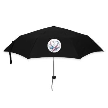 Cygne : L'amour tendre - Parapluie standard - noir - Devant