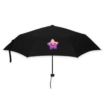 Stern - Regenschirm (klein) - Schwarz - Vorne