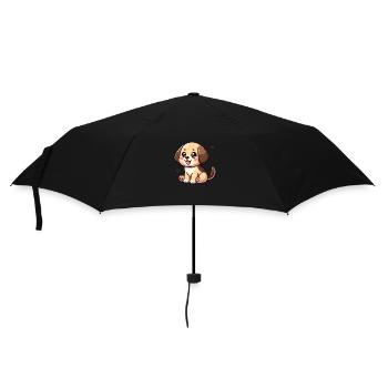 Niedlicher Baby-Labrador - Regenschirm (klein) - Schwarz - Vorne