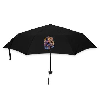 Leopard - Regenschirm (klein) - Schwarz - Vorne
