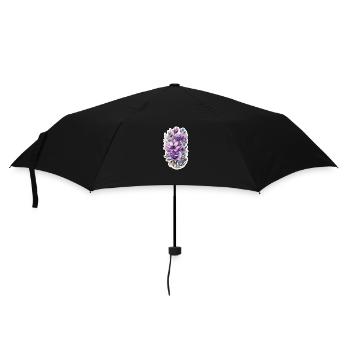 Fleur sauvage bleue - Parapluie standard - noir - Devant