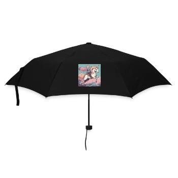 Chats Licorne - Parapluie standard - noir - Devant