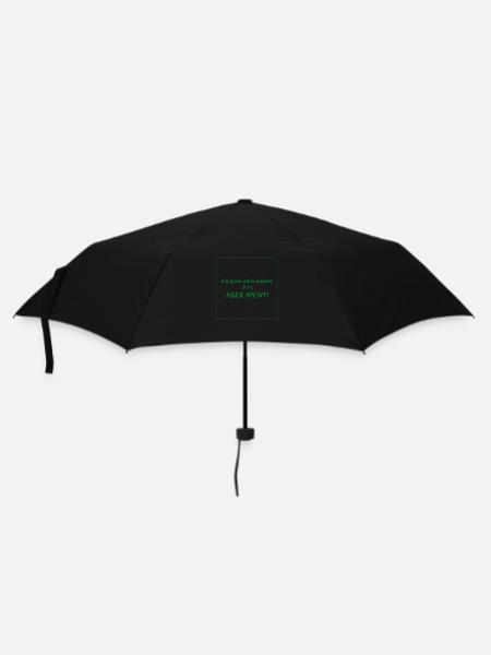 witzige sprüche - ich kann auch anders - Regenschirm (klein) - Schwarz