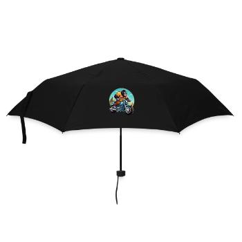 Gorilla-Biker - Regenschirm (klein) - Schwarz - Vorne