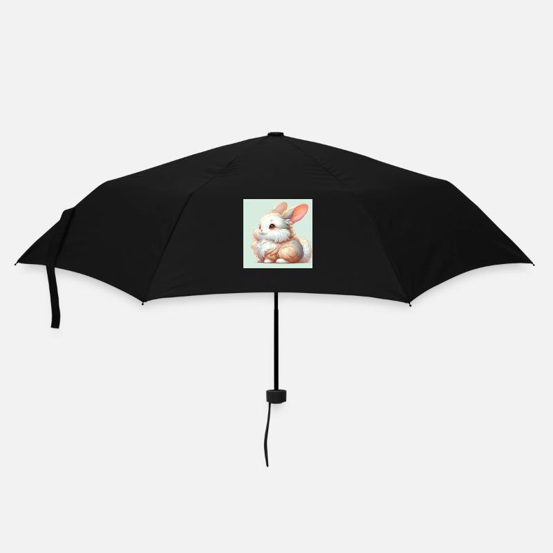Rabbit - Regenschirm (klein) - Schwarz