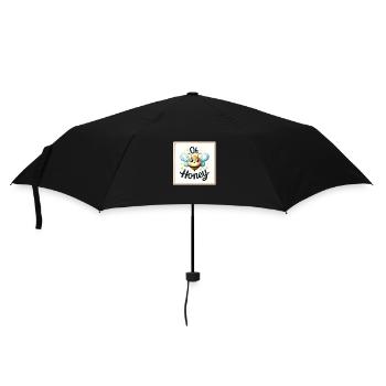 Oh Honey - Bees Illustration - Umbrella (small) - black - Front