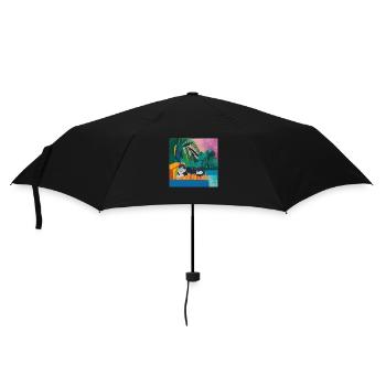 Cat, Cats Colorful, Animal, Gift, Gift Idea - Umbrella (small) - black - Front
