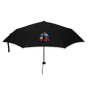 Lion pop art - Parapluie standard - noir - Devant