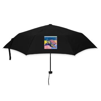 turtle, colorful, animal, gift, gift idea - Umbrella (small) - black - Front