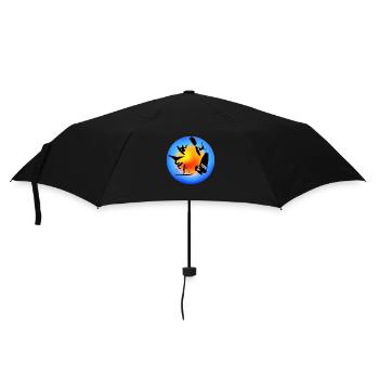Rond jaune bleu wind wing kite sup surf - Parapluie standard - noir - Devant