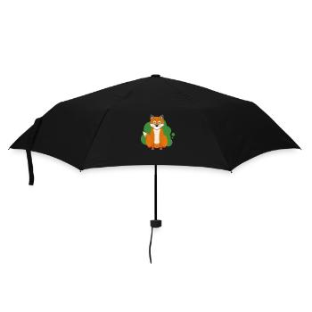 Karikatur Fuchs Splash - Regenschirm (klein) - Schwarz - Vorne