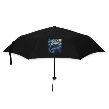 Whale Fish Van Gogh - Umbrella (small) - black - Front
