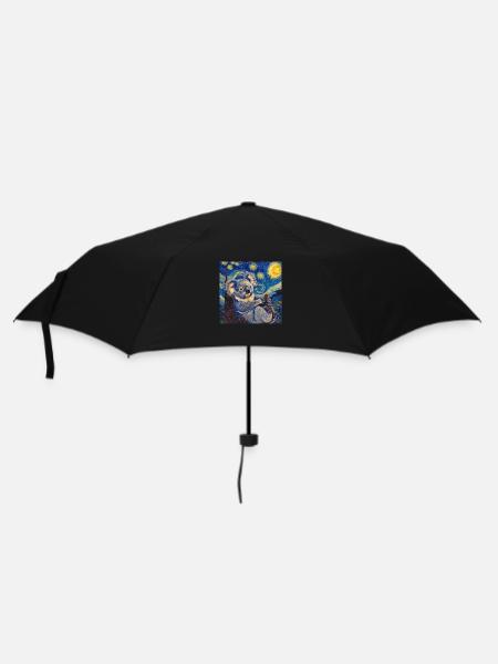 koala, van gogh, sternennacht, geschenk - Regenschirm (klein) - Schwarz