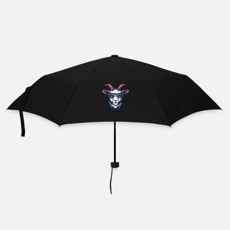 Chèvre, chèvre, lunettes de soleil, cadeau - Parapluie standard - noir