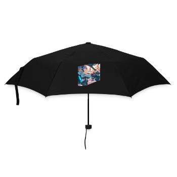 CyberPunk Girl - Umbrella (small) - black - Front