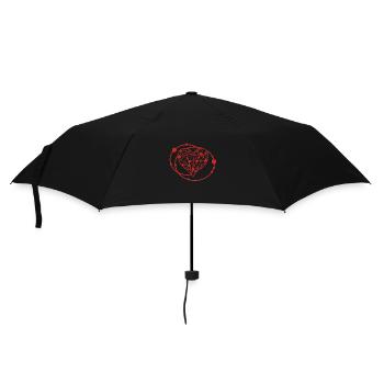 Herzkreis - Regenschirm (klein) - Schwarz - Vorne