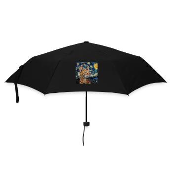 Cat, Cat Motif - Umbrella (small) - black - Front