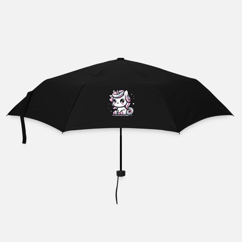 Mignonne petite licorne Kawaii Style 1 - Parapluie standard - noir