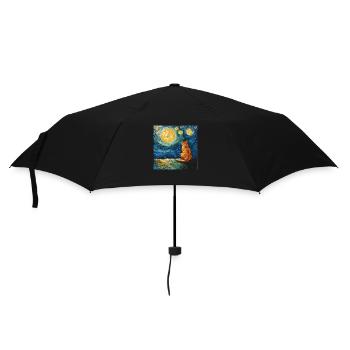 Katze, katzenmotiv - Regenschirm (klein) - Schwarz - Vorne