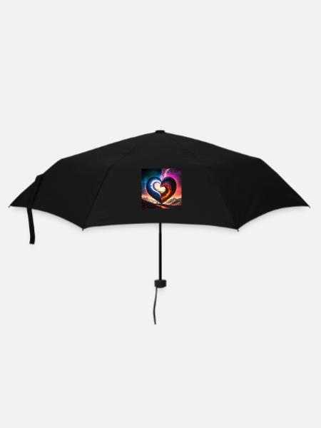 Firefly love ying yang - Parapluie standard - noir