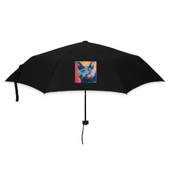 Chat, motif chat, pop art, cadeau, idée cadeau - Parapluie standard - noir - Devant