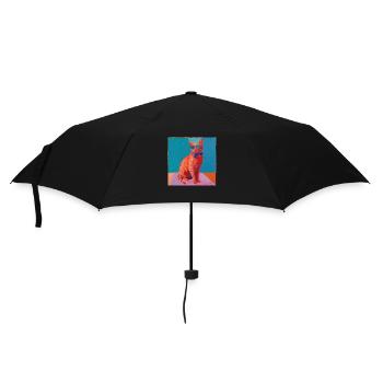 Chat, motif chat, pop art, cadeau, idée cadeau - Parapluie standard - noir - Devant