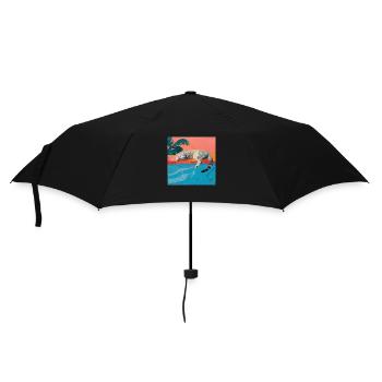 Chat, motif chat, pop art, cadeau, idée cadeau - Parapluie standard - noir - Devant