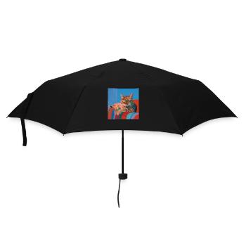 Chat, motif chat, pop art, cadeau, idée cadeau - Parapluie standard - noir - Devant
